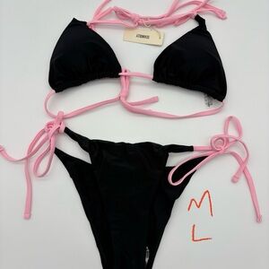 Seamolly Black and Pink Bikini Set